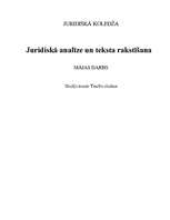 Konspekts 'Juridiskā analīze un teksta rakstīšana', 1.