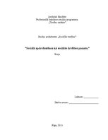 Eseja 'Sociālā apdrošināšana kā sociālās drošības pamats', 1.