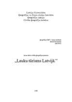 Referāts 'Lauku tūrisms Latvijā', 1.