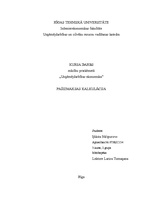 Referāts 'Pašizmaksas kalkulācija', 1.