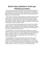 Eseja 'Kārlis Lielais, Justiniāns Pirmais - izcilas agro viduslaiku personības', 1.