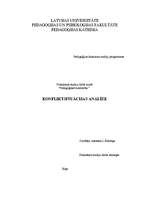 Referāts 'Konfliktsituācijas analīze', 1.
