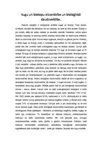Eseja 'Sugu un biotopu aizsardzība un bioloģiskā daudzveidība', 1.