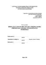 Referāts 'Bērnu, kas atstāti bez vecāku aprūpes, darba emigrācijas sakarā, socializēšanās ', 1.