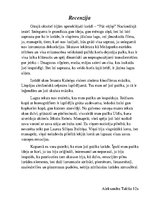 Eseja 'Izrādes "Pūt, vējiņi!" recenzija', 1.