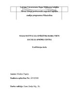 Diplomdarbs 'Māsas motivācija izvēlēties darba vietu sociālās aprūpes centrā', 1.