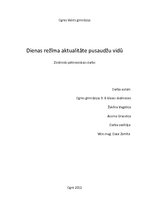 Referāts 'Dienas režīma aktualitāte pusaudžu vidū', 1.