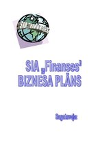 Biznesa plāns 'SIA "Finanses"', 1.