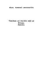 Referāts 'Tiesības un morāle ceļā uz Eiropu', 1.