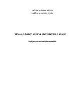 Konspekts 'Tēmas "Līnijas" apguve matemātikā 5.klasē', 1.