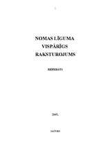 Referāts 'Nomas līguma vispārīgs raksturojums', 1.