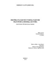 Referāts 'Drošības pasākumi un riska faktori transporta līdzekļa kustībā', 1.
