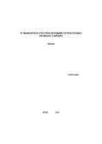 Referāts 'Nikolo Makjavelli un viņa ietekme uz politiskās teorijas tapšanu', 1.