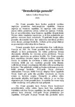 Eseja 'Demokrātija pasaulē', 1.