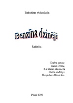 Referāts 'Benzīna dzinēji', 1.
