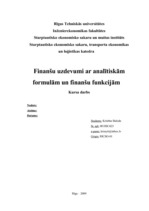 Referāts 'Finanšu uzdevumi ar analītiskām formulām un finanšu funkcijām', 1.