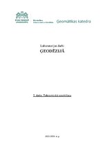 Konspekts 'Tahimetriskā uzmērīšana', 1.