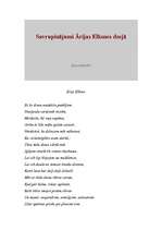 Referāts 'Savrupinājumi Ārijas Elksnes dzejā', 1.