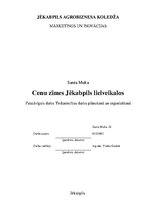 Konspekts 'Cenu zīmju analīze', 1.