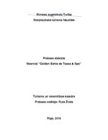 Prakses atskaite 'Prakses atskaite viesnīcā "Golden Bahia de Tossa & Spa"', 1.