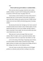 Eseja 'School Uniforms: Good Tradition or Outdated Habit?', 1.