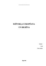Konspekts 'Dzīvokļa uzkopšana un higiēna', 1.