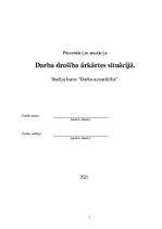 Referāts 'Darba aizsardzība ārkārtas situācijā', 1.