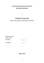 Referāts 'Labais un ļaunais', 1.