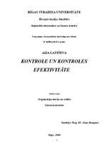 Konspekts 'Kontrole un kontroles efektivitāte', 1.