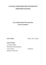 Eseja 'Vai mežs ir jāatjauno', 1.