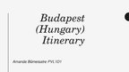 Referāts 'Travel Planning to Budapest', 1.
