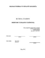 Referāts 'Debitoru uzskaite uzņēmumā', 1.