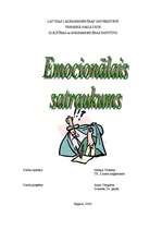 Referāts 'Emocionālais satraukums', 1.