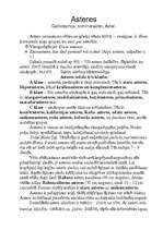 Konspekts 'Asteres (kurvjziežu dzimta)', 1.