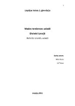 Referāts 'Modes tendences valodā. Dialekti Latvijā', 1.