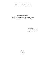 Prakses atskaite 'Ceļu būvmateriālu pielietojums', 1.