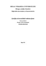 Konspekts 'Latvijas ekonomiskais raksturojums', 1.