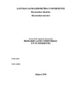 Referāts 'Bezdarbs lauku teritorijās un tā tendences', 1.