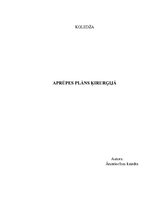 Prakses atskaite 'Aprūpes plāns ķirurģijā', 1.