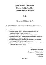 Eseja 'Politisko partiju organizācija. Partijas un vēlēšanu kampaņa', 1.