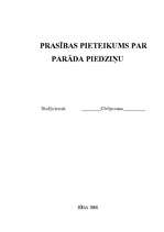 Konspekts 'Prasības par parāda piedziņu pieteikums', 1.