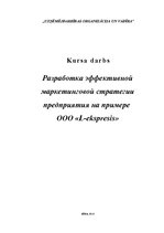 Referāts 'Разработка эффективной маркетинговой стратегии предприятия на примере OOO "L-eks', 1.