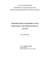 Diplomdarbs 'Nodarbinātība un bezdarbs Latvijā', 1.