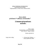 Referāts 'Lēmumu pieņemšanas metodes', 1.