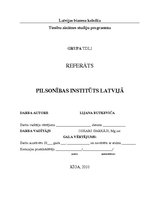 Referāts 'Pilsonības institūts Latvijā', 1.
