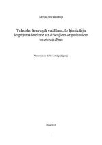 Referāts 'Toksisko kravu pārvadāšana, šo ķimikāliju iespējamā ietekme uz dzīvajiem organis', 1.