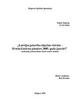 Referāts 'Latvijas gatavība stiprām vētrām - Erwin/Gudrun piemērs 2005.gada janvārī', 1.