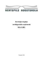 Referāts 'Inovācijas iespējas metālapstrādes uzņēmumā SIA "LHG" ', 1.