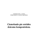 Konspekts 'Ciemošanās pie estrādes dziesmu komponistiem', 1.