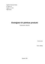 Referāts 'Ekoloģiski tīri pārtikas produkti', 1.